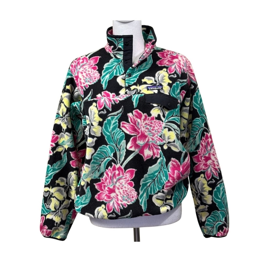 Patagonia Mona Hawaiian Synchilla Snap-T Fleece Pullover Small Fisherman Core